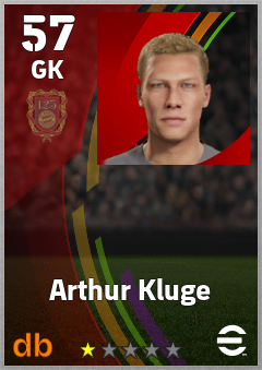 Arthur Kluge — GK, OVR 57, MAX 57