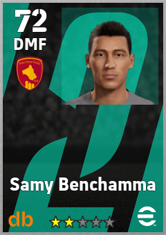 Samy Benchamma — DMF, OVR 72, MAX 72