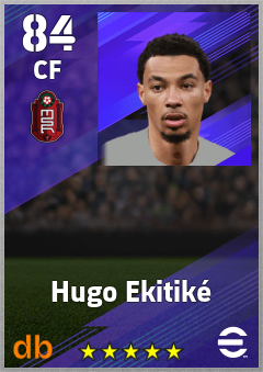 Hugo Ekitiké — CF, OVR 84, MAX 92