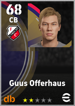 Guus Offerhaus — CB, OVR 68, MAX 68