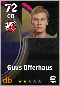 Guus Offerhaus — CB, OVR 72, MAX 72