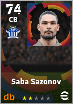 Saba Sazonov — CB, OVR 74, MAX 74