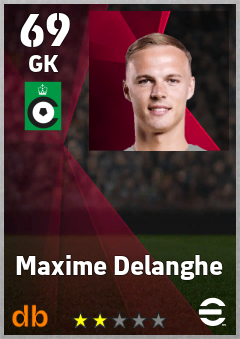 Maxime Delanghe — GK, OVR 69, MAX 69