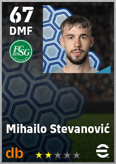 Mihailo Stevanović — DMF, OVR 67, MAX 67