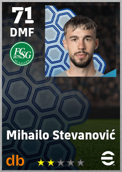 Mihailo Stevanović eFootball player card