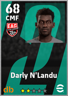 Darly N'Landu — CMF, OVR 68, MAX 68