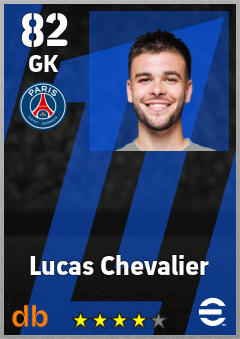 Lucas Chevalier — GK, OVR 82, MAX 82
