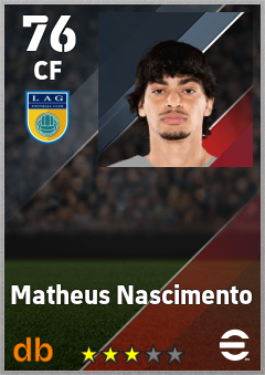 Matheus Nascimento — CF, OVR 76, MAX 76