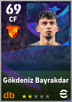 Gökdeniz Bayrakdar — CF, OVR 69, MAX 69