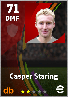 Casper Staring — DMF, OVR 71, MAX 71