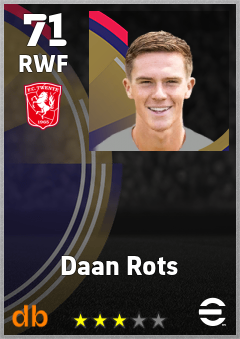 Daan Rots eFootball player card