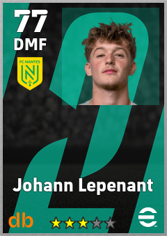 Johann Lepenant — DMF, OVR 77, MAX 77