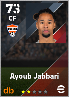 Ayoub Jabbari — CF, OVR 73, MAX 73