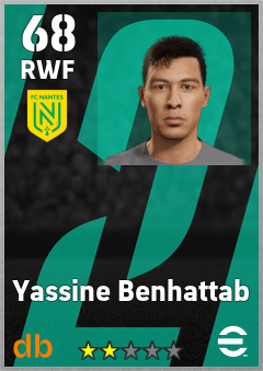Yassine Benhattab — RWF, OVR 68, MAX 68
