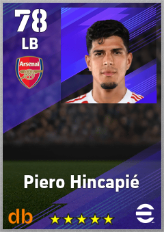 Piero Hincapié eFootball player card