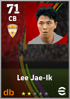 Lee Jae-Ik — CB, OVR 71, MAX 71