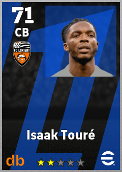 Isaak Touré — CB, OVR 71, MAX 71