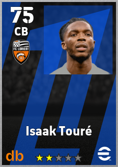 Isaak Touré — CB, OVR 75, MAX 75