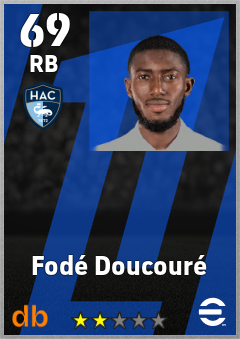 Fodé Doucouré — RB, OVR 69, MAX 69