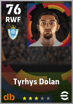 Tyrhys Dolan — RWF, OVR 76, MAX 76