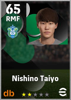 Nishino Taiyo — RMF, OVR 65, MAX 65