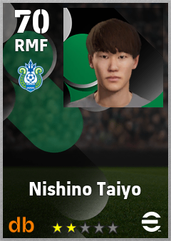 Nishino Taiyo — RMF, OVR 70, MAX 70
