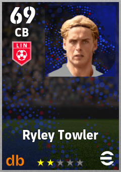 Ryley Towler — CB, OVR 69, MAX 69