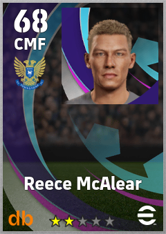 Reece McAlear — CMF, OVR 68, MAX 68