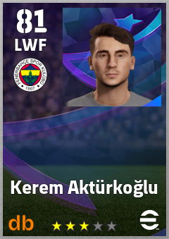 Kerem Aktürkoğlu — LWF, OVR 81, MAX 81