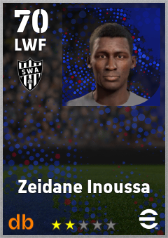 Zeidane Inoussa — LWF, OVR 70, MAX 70