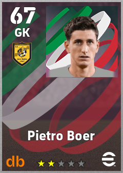 Pietro Boer — GK, OVR 67, MAX 67