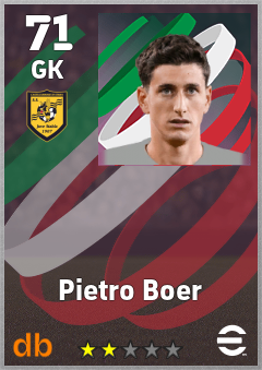 Pietro Boer — GK, OVR 71, MAX 71