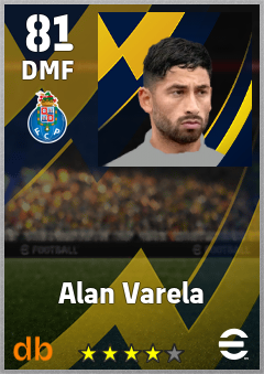 Alan Varela — DMF, OVR 81, MAX 90