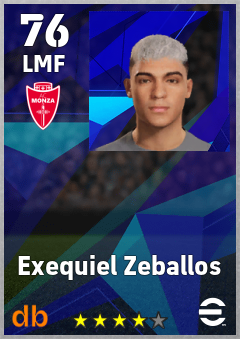 Exequiel Zeballos eFootball player card