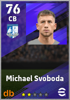 Michael Svoboda — CB, OVR 76, MAX 76