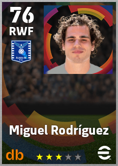 Miguel Rodríguez — RWF, OVR 76, MAX 76