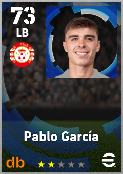 Pablo García — LB, OVR 73, MAX 73