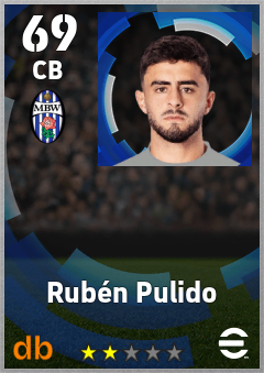 Rubén Pulido — CB, OVR 69, MAX 69