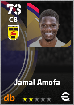 Jamal Amofa — CB, OVR 73, MAX 73