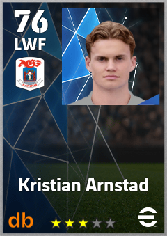 Kristian Arnstad — LWF, OVR 76, MAX 76