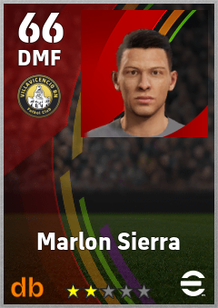 Marlon Sierra — DMF, OVR 66, MAX 66