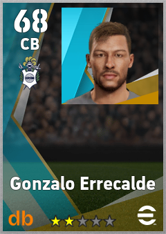 Gonzalo Errecalde — CB, OVR 68, MAX 68