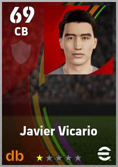 Javier Vicario — CB, OVR 69, MAX 69