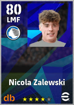 Nicola Zalewski — LMF, OVR 80, MAX 80