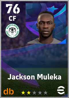 Jackson Muleka — CF, OVR 76, MAX 76