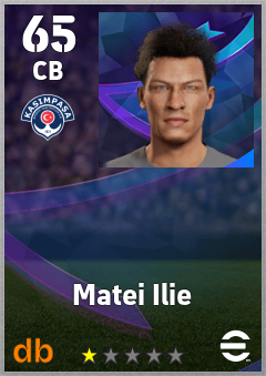Matei Ilie — CB, OVR 65, MAX 65