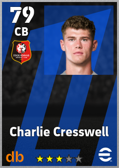 Charlie Cresswell — CB, OVR 79, MAX 79