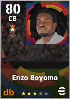 Enzo Boyomo — CB, OVR 80, MAX 80