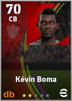Kévin Boma — CB, OVR 70, MAX 70