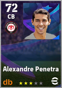 Alexandre Penetra — CB, OVR 72, MAX 72